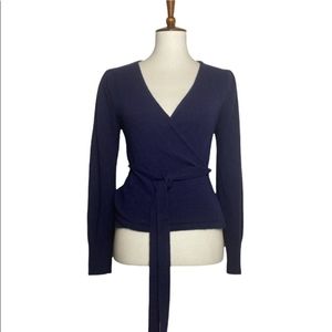& Other Stories Navy Blue Wrap Sweater size Medium